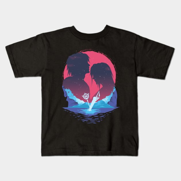 Tidus X Yuna Kids T-Shirt by HyperTwenty